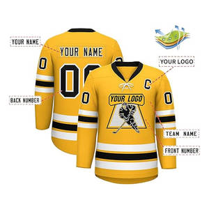 Maillot de hockey sur glace pour homme adulte, dernier design, couleur unie, écologique, respirant, personnalisable, vente en gros, meilleur prix, personnalisable - Product Image 3