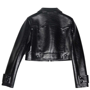 Vente en gros OEM vestes en PU vestes pour femmes Slim Fit Streetwear vêtements d'extérieur en cuir de mouton pour les détaillants de mode - Product Image 6