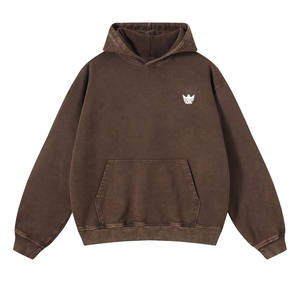 Sweat-shirt à capuche oversize pour homme en coton 100% avec logo personnalisé, à épaules tombantes, en molleton lourd, style français - Product Image 4