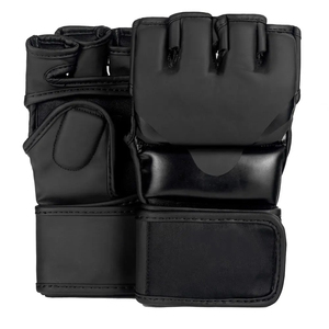 Gants de fitness demi-doigts en cuir PU avec sangle de poignet réglable, unisexes, pour la musculation et l'entraînement en salle de sport - Product Image 1