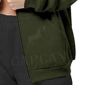 Sudadera con Capucha para Mujer de Capcon Sport, 100% Algodón Ecológico, Transpirable, con Cierre Completo y Logotipo Frontal en el Cuello, 220g, Invierno - Product Image 5