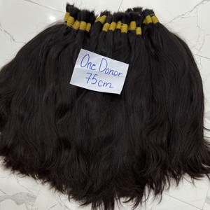 Grado a Virgen Extensiones de cabello de donante vietnamita Raw Natural Black One Donor Straight 100g Bulk Venta al por mayor Cabello humano - Product Image 2
