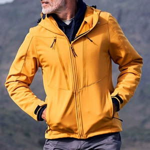 Veste Softshell à capuche en polyester personnalisée pour l'hiver Streetwear Doux Respirant Solide - Product Image 5