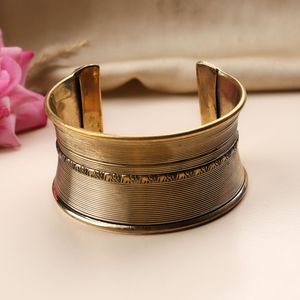 Brazalete de Latón Hecho a Mano de Craft Valley, Anillo de Puño, Chapado en Oro, Joyería Duradera para Bodas, Uso Diario, Estilo Étnico para Mujer - Product Image 2
