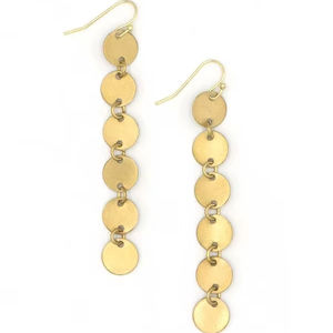 Handmade brass earring long style <b>new</b> - custom - low price aesthetic look - wholesale - Product Image 1