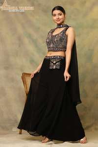 Lehenga choli อินเดียอินเดียและ dupatta อินเดียกับกระจกและเย็บปักถักร้อยงานส่งออก - Product Image 3