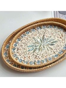 Elegante bandeja decorativa para fregona con diseño de incrustaciones adecuada para hoteles de lujo, resorts y comedores domésticos - Product Image 5