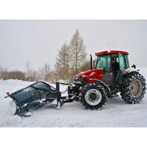 Pequeña barredora de nieve manual con motor de gasolina con motor y cepillos impulsados por engranajes para limpieza de nieve - Product Image 1