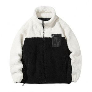 High Quality OEM Design Full Zip up Canvas Stand Collar High Street Windproof <b>Sherpa</b> Polar Fleece <b>Jacket</b> - Product Image 4