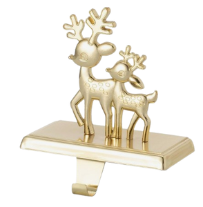 Support de bas en métal de cerf d'or sur mesure de haute qualité décoration de noël personnalisée décorative - Product Image 1