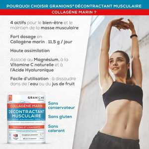 <span class=keywords><strong>Granions</strong></span> COLLAGÈNE MARIN RELAXANT MUSCULAIRE Collagène Marin Hydrolysé Type 1 Faible Poids Moléculaire Formule Ultra Complète Pot de 300g - Product Image 5