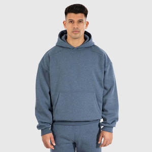 Sudadera con Capucha Unisex de Algodón y Felpa, Estilo Holgado con Hombros Caídos, Tejido Grueso de Felpa Francesa, Sudadera con Capucha Personalizada para Hombre - Product Image 1