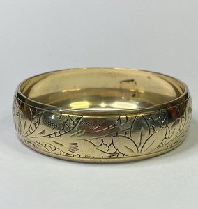 Brazalete trenzado de latón moderno MS Handicraft... Pieza de declaración gruesa... Brazalete étnico dorado... Hermoso brazalete de latón... - Product Image 2