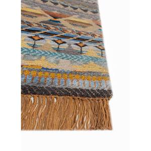 Tapis Manchaha en laine et soie de bambou noués à la main, grand format, géométrique abstrait, rectangulaire, pour la maison, la voiture, le couloir - Modèle Les-1731 - Product Image 4