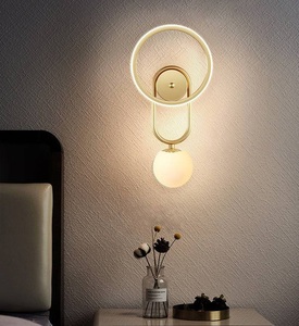 Unique High Demand <b>Wall</b> Lamp With Latest Quality Modern Round Metal Frame <b>Wall</b> Lamp for Living Room Bedroom Home Decor - Product Image 1