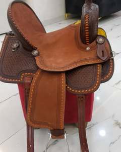 Selle de Cheval Western Anglaise de Course en Cuir Véritable Haut de Gamme Faite à la Main, Durable et Confortable, en Bois et Plastique, Vente en Gros - Product Image 6
