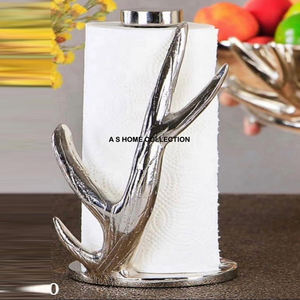 Porte-serviettes en papier Antler Designer, finition argentée, brillant et poli, accessoires de salle de bain à un prix incroyable - Product Image 1