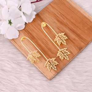 Boucles d'oreilles longues en laiton de qualité supérieure pour femmes, boucles d'oreilles tendance pour femmes, design unique, pièce au meilleur prix - Product Image 2