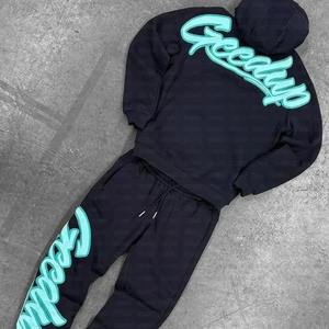 Casual Hip-Hop High Street Oversized Letters Hoodie Femmes 2025 New Fashion Rock Loose Wide-leg Pants Hommes - Product Image 1