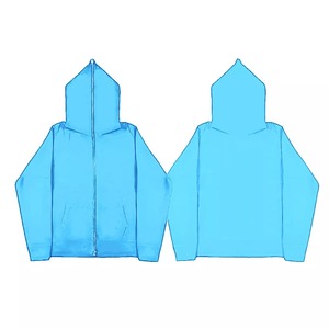 เสื้อสเวตเตอร์มีฮู้ดแบบมีซิปของผู้ชายคอลเลกชันฤดูหนาวสีทึบพิมพ์ลายดิจิตอล - Product Image 6