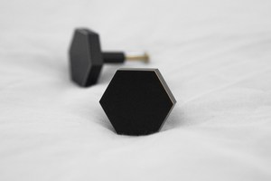 Hexagon <b>gold</b> & black <b>knob</b> pull cabinet drawer for home dresser <b>door</b> cabinet furniture decorative kitchen wardrobe handle <b>knobs</b> - Product Image 2