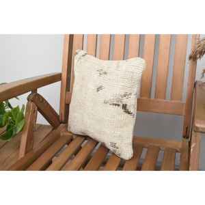 Luxury 18x18 Beige Kilim Patchwork Wool <b>Pillow</b> 12x12 Inch Rustic Floral Print Throw <b>Pillow</b> for Bedding Floor Portable Woven - Product Image 3