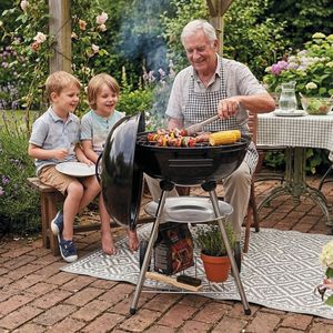Barbecue BestBQ in Acciaio Nero con Accensione Automatica, Altezza Regolabile, Funzione Pieghevole per Cucina, Feste e Uso Domestico, Ruote Incluse - Product Image 1