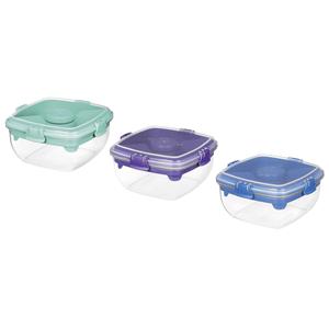 SISTEMA 3-Piece 'Salad to Go' Click <b>Box</b> <b>Lunch</b> Set <b>Pack</b> Size 4 - Product Image 1