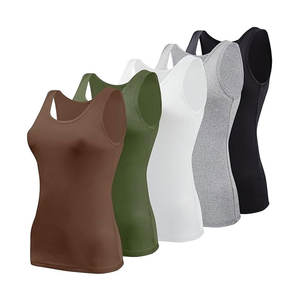 Camisolas Básicas para Mujer, sin Mangas, Transpirables, Informales, para Combinar, de Algodón/Poliéster, Personalizables - Product Image 3