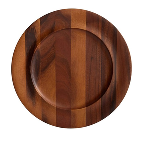 Vajilla Placas de cargador de madera Placas de madera redondas de 13 pulgadas Fácil limpieza y servicio de aperitivos ligero uso precio superior - Product Image 5