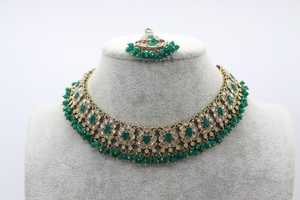 Conjunto de joyería nupcial chapada en oro tradicional pakistaní al por mayor, nuevo diseño, conjunto de joyería de collar más vendido para mujer - Product Image 3