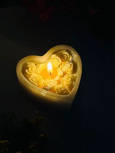 Hermoso portavelas de lujo de mármol hecho a mano en forma de corazón diseño único para la decoración del restaurante del hogar para farolillos de cumpleaños Otros - Product Image 3