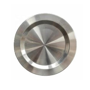 Plaque de présentation en acier inoxydable poli et verre 28 cm argent pour table à manger - Product Image 3