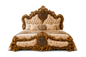 Juego de Cama de Madera de Teca de Lujo Estilo Castillo, Tallado a Mano, Muebles de Dormitorio Reales Duraderos con 5+ Cajones, Fabricante Exportador - Product Image 2