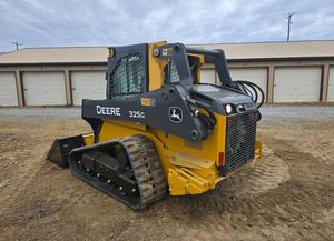 จัดส่งฟรีรถตักลื่นไถล John D 325G erops CAB w/ HEAT & AC Crawler Loader จอยสติ๊กควบคุม2สปีดไฮดรอลิกเสริม - Product Image 3