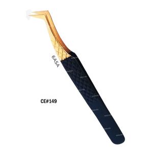 Custom Logo Tip Gold Black Color Diamond <b>Grip</b> Volume Lash Tweezer Private Label Custom Stainless Steel Tweezers OEM Service - Product Image 3