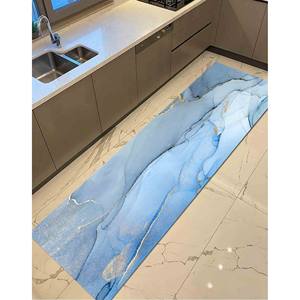 Tapis imprimé à motif abstrait scintillant, décoration moderne pour la maison, tapis fin non tissé - Product Image 4