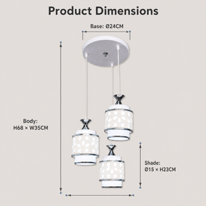 Modern Iron Chandelier Three <b>Light</b> E27 Adjustable Height For <b>Dining</b> Room Kitchen Island Living Room And Restaurant - Product Image 2