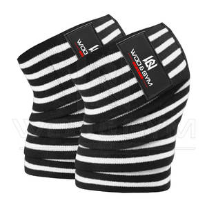 Productos de Venta caliente Rodillera Fitness Levantamiento de pesas Rodillera Correa Algodón elástico material de calidad duradera Squats Heavy Duty Wraps - Product Image 5