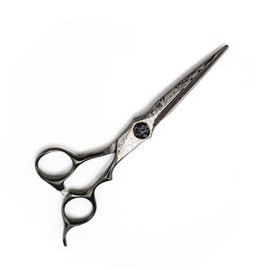 Tijeras de Peluquería de Acero Inoxidable con Mango de Diseño Elegante y Ajustable, con Soporte para Dedos - Product Image 1