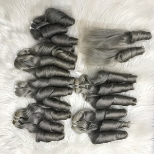 Extensiones de cabello rizado de Primavera de color gris personalizado: más de 44 colores y estilos, gran stock de 100% cabello crudo, virgen vietnamita - Product Image 5
