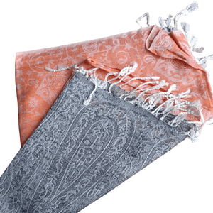 Grey Peach Dual-Tone Paisley <b>Pashmina</b> Shawl Summer Cashmere Modal Rayon Polyester Jersey Lace Digital Leopard Letter Solid - Product Image 6