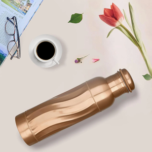 32 oz Pure <b>Copper</b> Water <b>Bottle</b> Custom Logo | Ayurvedic Health Drinkware | Eco-Friendly Metal <b>Bottle</b> Bulk Supplier - Product Image 2