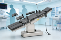 Table d'opération électrique durable à 3 fonctions avec base en acier inoxydable 304 et pont lombaire pour salle d'opération clinique