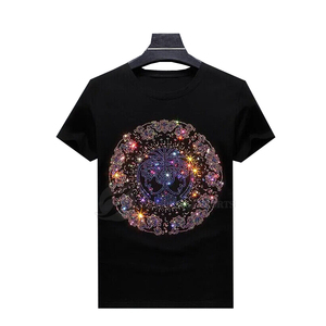T-shirt en coton/fibre de bambou tricoté avec strass, fabriqué au Pakistan, design unique, séchage rapide et respirant, mode estivale, faible MOQ - Product Image 1