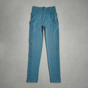 Pantalones de Yoga de cintura alta para mujer, venta al por mayor, ropa deportiva sin costuras, ropa de fitness para gimnasio, mallas de yoga sólidas para mujer - Product Image 5