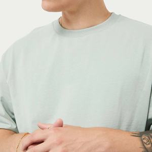 เสื้อยืดออกกำลังกายแขนสั้นสำหรับผู้ชายเสื้อ100% คอกลมผ้าคอตตอนแห้งเร็วระบายอากาศได้ดี - Product Image 6