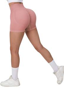 Pantalones cortos de Yoga sin costuras de cintura alta para mujer, mallas de entrenamiento, ropa deportiva para gimnasio, ropa deportiva reciclada hecha de Spandex/nailon - Product Image 5