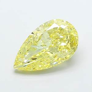 Diamant de laboratoire jaune intense fantaisie VS1 de 3,51 ct en forme de poire - Product Image 1