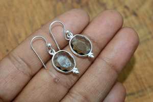 <b>Green</b> Amethyst Quartz 925 Sterling Silver Oval Hook <b>Earrings</b> Handmade Gemstone Jewelry Gift For Women - Product Image 6